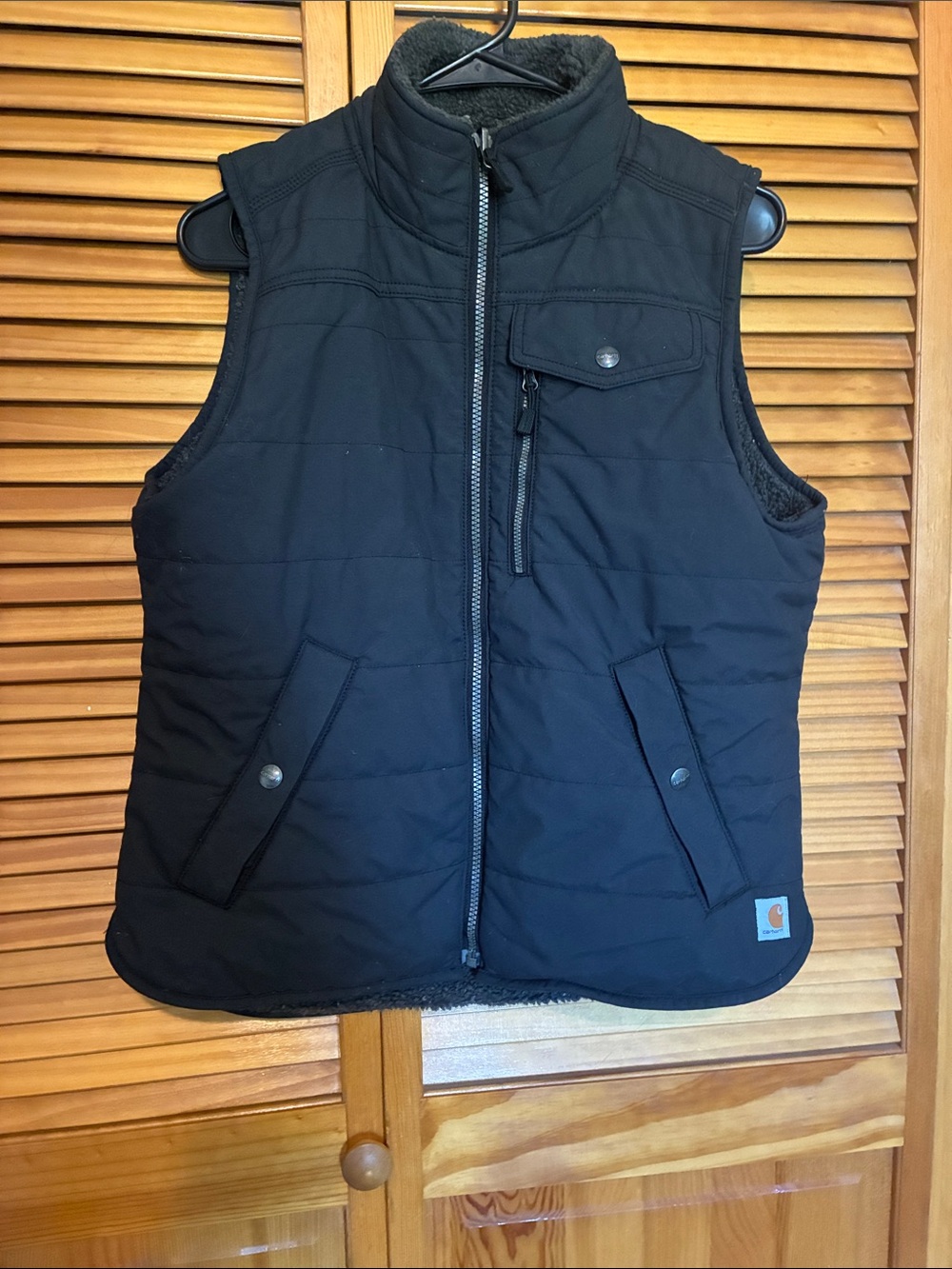 Carhartt Black Quilted Sherpa-Lined Women’s Work Vest